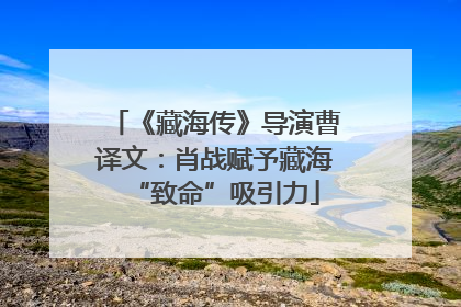 《藏海传》导演曹译文：肖战赋予藏海“致命”吸引力