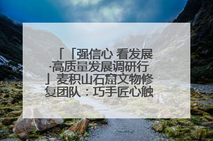 「强信心 看发展·高质量发展调研行」麦积山石窟文物修复团队：巧手匠心触摸“光阴的故事”