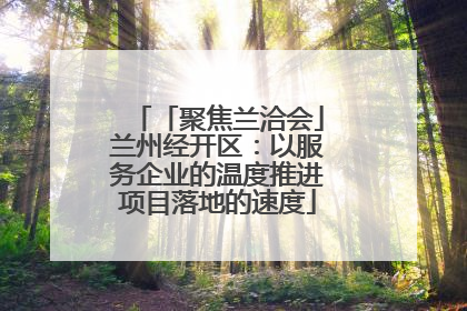 「聚焦兰洽会」兰州经开区：以服务企业的温度推进项目落地的速度