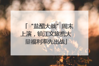 “盐醋大战”周末上演，镇江文旅携大量福利率先出战