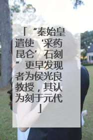 “秦始皇遣使‘采药昆仑’石刻”更早发现者为侯光良教授，其认为刻于元代
