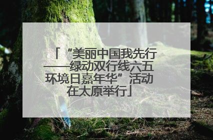 “美丽中国我先行——绿动双行线六五环境日嘉年华”活动在太原举行