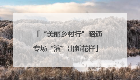 “美丽乡村行”昭通专场“演”出新花样