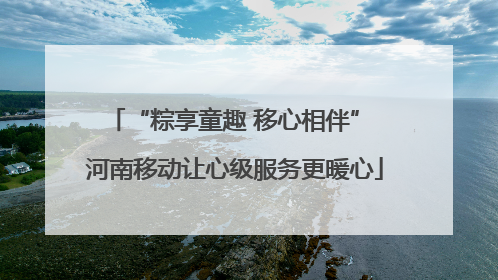 “粽享童趣 移心相伴” 河南移动让心级服务更暖心