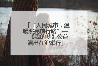 “人民城市，温暖照亮前行路”——《我的梦》公益演出在沪举行