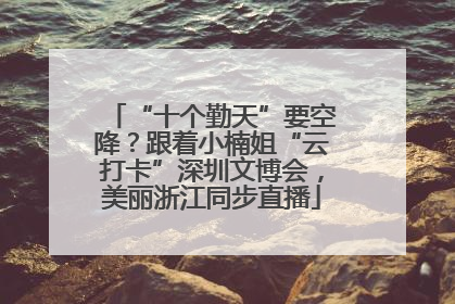 “十个勤天”要空降？跟着小楠姐“云打卡”深圳文博会，美丽浙江同步直播