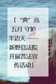 “典”亮五月 守护半边天——新野县法院开展普法宣传活动
