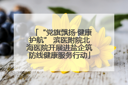 “党旗飘扬·健康护航” 滨医附院北海医院开展进盐企筑防线健康服务行动