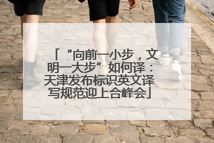 “向前一小步，文明一大步”如何译：天津发布标识英文译写规范迎上合峰会