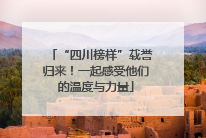 “四川榜样”载誉归来！一起感受他们的温度与力量