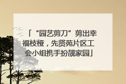 “园艺剪刀”剪出幸福枝桠，先贤苑片区工会小组携手扮靓家园