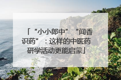 “小小郎中”“闻香识药”：这样的中医药研学活动更能启蒙