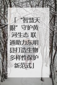 “智慧天眼”守护黄河生态 联通助力东明县打造生物多样性保护新范式