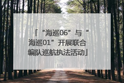 “海巡06”与“海巡01”开展联合编队巡航执法活动