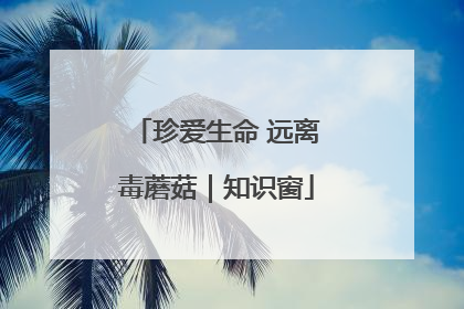 珍爱生命 远离毒蘑菇｜知识窗