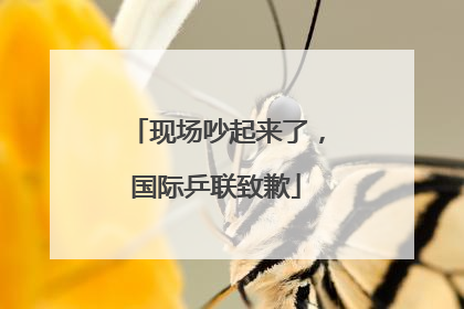 现场吵起来了，国际乒联致歉
