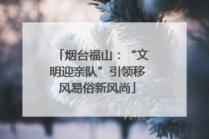 烟台福山：“文明迎亲队”引领移风易俗新风尚