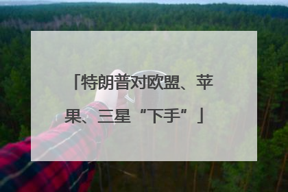 特朗普对欧盟、苹果、三星“下手”