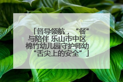 督导领航，“餐”与陪伴 乐山市中区棉竹幼儿园守护师幼“舌尖上的安全”