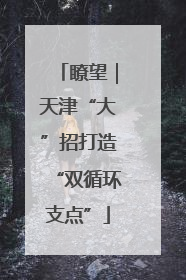 瞭望｜天津“大”招打造“双循环支点”