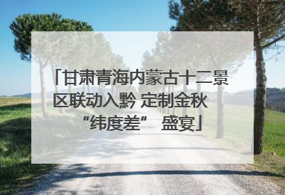 甘肃青海内蒙古十二景区联动入黔 定制金秋 “纬度差” 盛宴