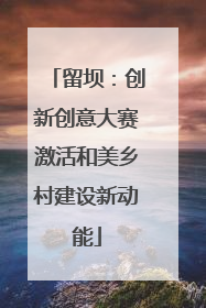 留坝：创新创意大赛激活和美乡村建设新动能