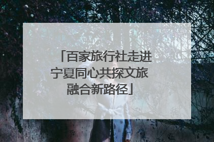 百家旅行社走进宁夏同心共探文旅融合新路径