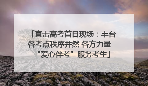 直击高考首日现场：丰台各考点秩序井然 各方力量“爱心伴考”服务考生