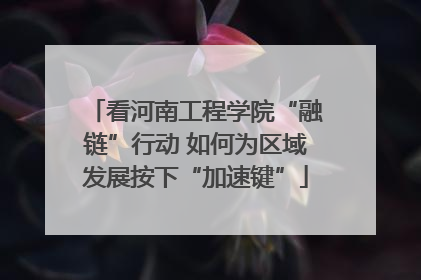看河南工程学院“融链”行动 如何为区域发展按下“加速键”