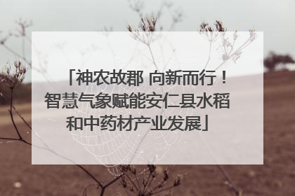 神农故郡 向新而行！智慧气象赋能安仁县水稻和中药材产业发展