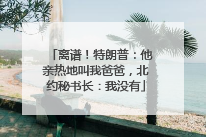 离谱！特朗普：他亲热地叫我爸爸，北约秘书长：我没有