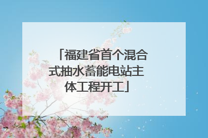 福建省首个混合式抽水蓄能电站主体工程开工