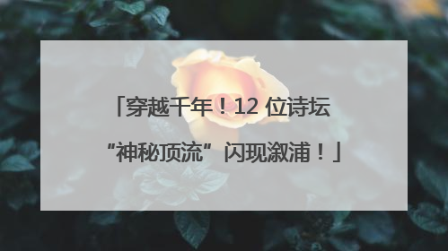 穿越千年！12 位诗坛“神秘顶流”闪现溆浦！
