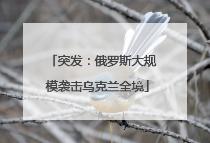 突发：俄罗斯大规模袭击乌克兰全境