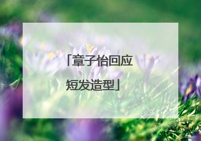 章子怡回应短发造型