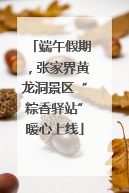 端午假期，张家界黄龙洞景区“粽香驿站”暖心上线