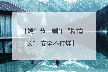 端午节｜端午“粽情长” 安全不打烊