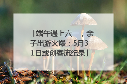 端午遇上六一，亲子出游火爆：5月31日或创客流纪录