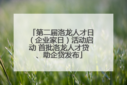 第二届洛龙人才日（企业家日）活动启动 首批洛龙人才贷、助企贷发布