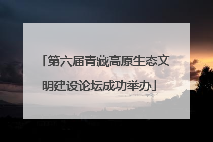 第六届青藏高原生态文明建设论坛成功举办