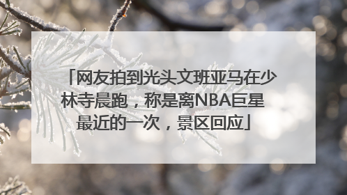 网友拍到光头文班亚马在少林寺晨跑，称是离NBA巨星最近的一次，景区回应