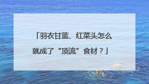 羽衣甘蓝、红菜头怎么就成了“顶流”食材？