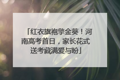 红衣旗袍擎金葵！河南高考首日，家长花式送考藏满爱与盼