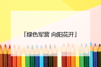 绿色军营 向阳花开