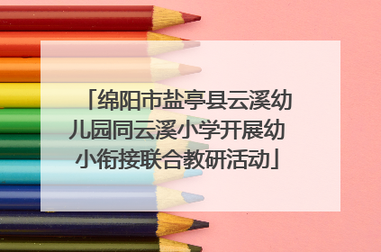 绵阳市盐亭县云溪幼儿园同云溪小学开展幼小衔接联合教研活动
