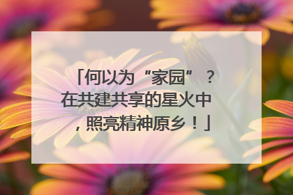 何以为“家园”？在共建共享的星火中，照亮精神原乡！