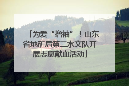 为爱“撸袖”！山东省地矿局第二水文队开展志愿献血活动
