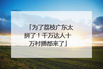 为了荔枝广东太拼了！千万达人十万村播都来了