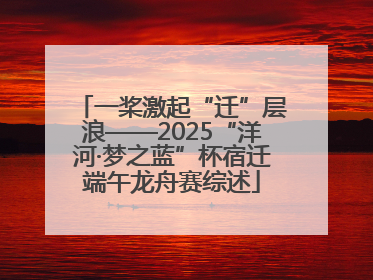 一桨激起“迁”层浪——2025“洋河·梦之蓝”杯宿迁端午龙舟赛综述