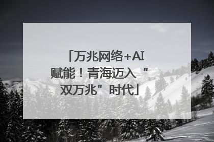 万兆网络+AI赋能！青海迈入“双万兆”时代